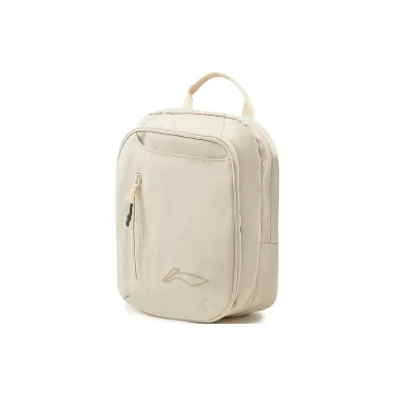 LiNing Sports Life Collection Polyester Shoulder Bag, Crossbody Bag Regular Unisex Ivory-1