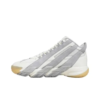 Adidas Anti Slip Wear Resistant Mid Top Chunky Sneakers Men's Gray White