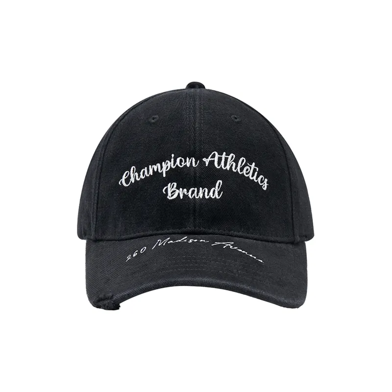 Champion Cotton Baseball Caps Unisex Black/Smoke Gray/Washed Blue Denim-1