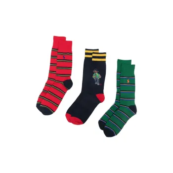 Polo Ralph Lauren FW24 Knee-High Socks Men's 3 Pack