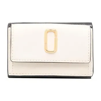 MARC JACOBS Leather Wallet Women's Black/White