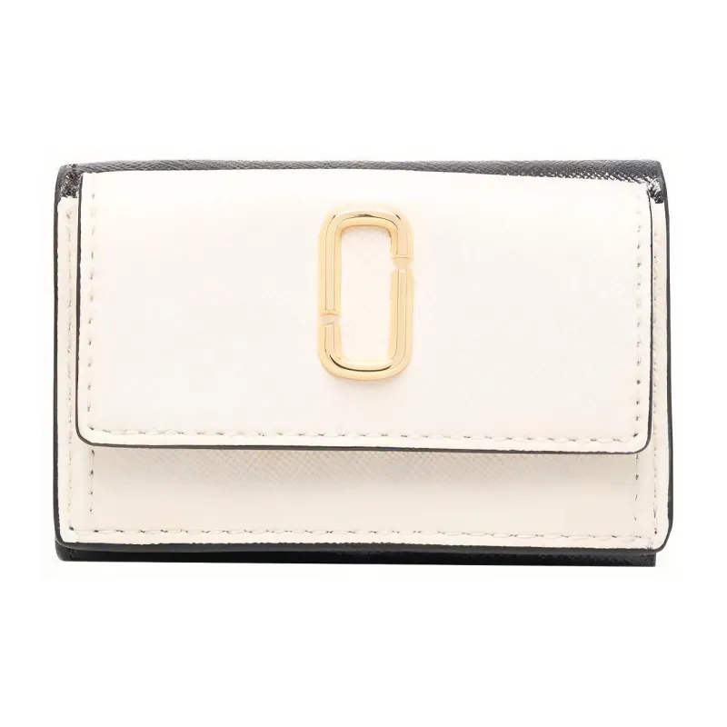 MARC JACOBS Leather Wallet Women's Black/White-0