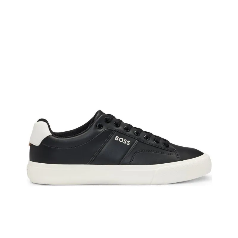 HUGO BOSS Low Top Skateboard Shoes Men's Black-1