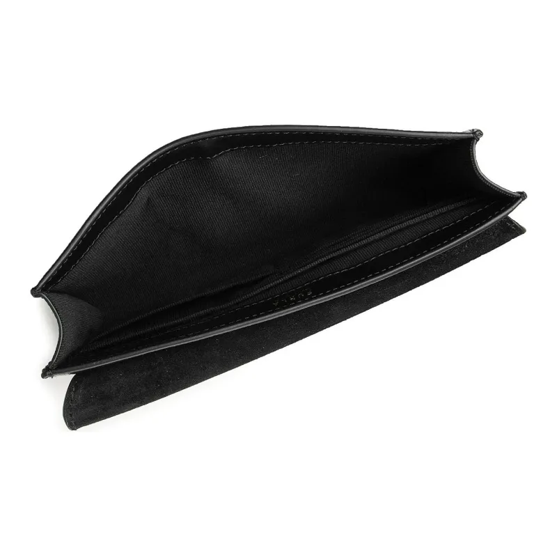Furla Metropolis Collection Leather One Shoulder Portable Clutch Women's Black-4