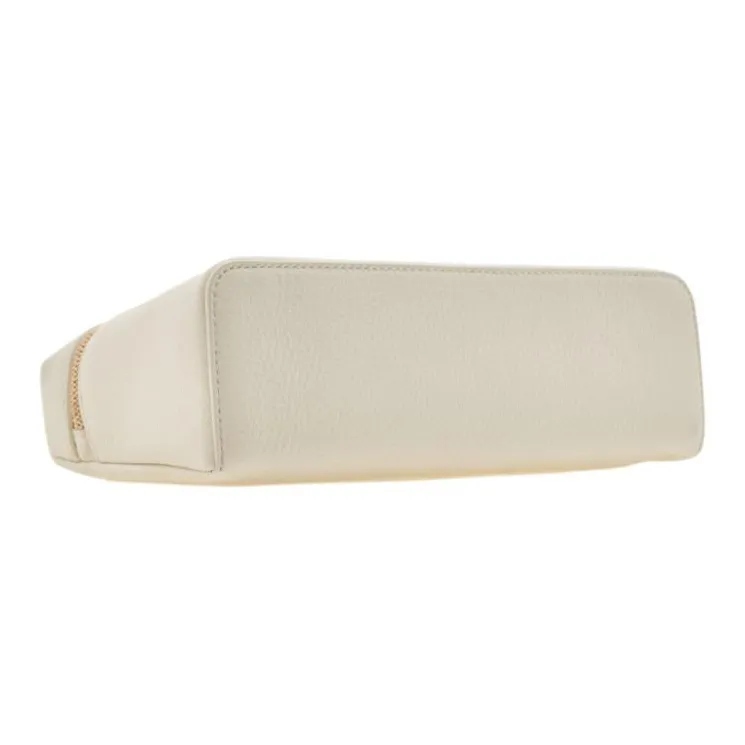 Loro Piana Leather Makeup Bag, Shoulder Bag, Crossbody Bag, Handbag Women's White-4