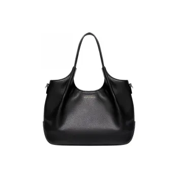 ROSA HERMOSO Grained Cow Leather Basket Bag Tote Bucket Bag One Shoulder Handbag Regular Women's Black