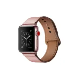 Stud Buckle Leather, Pink