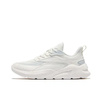 Erke Anti Slip Wear Resistant Low Top Casual Shoes Women's Microcrystal White Mist Gray