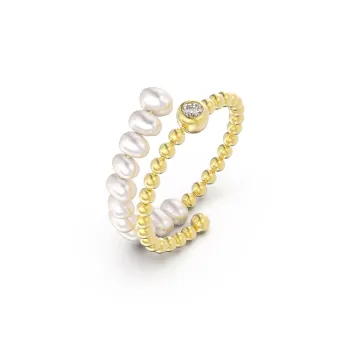 ZHENZHUAOMI Freshwater Pearl Rings Women's