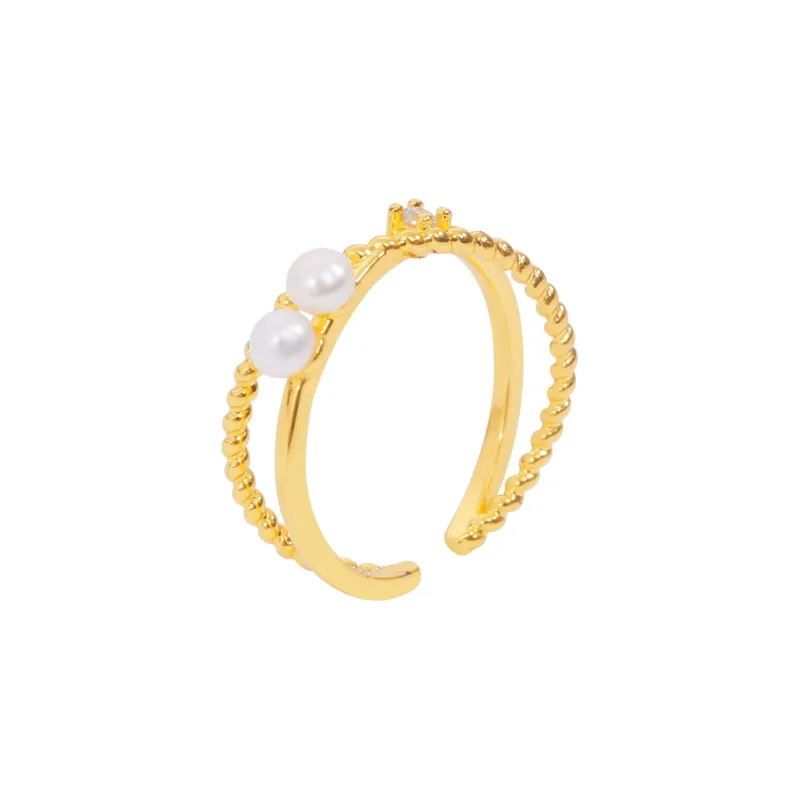 ZHENZHUAOMI Freshwater Pearl Rings Women's-0