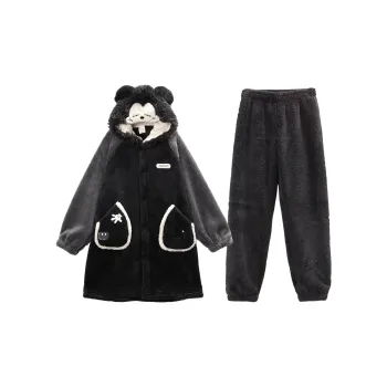 GUKOO x Disney Mickey Series Pajama Set Men's Bear Black