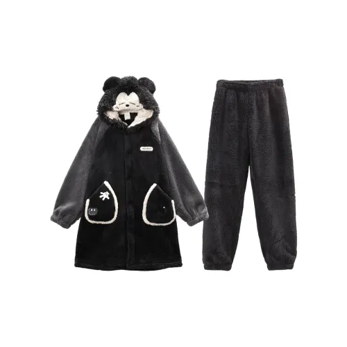 GUKOO x Disney Mickey Series Pajama Set Men's Bear Black