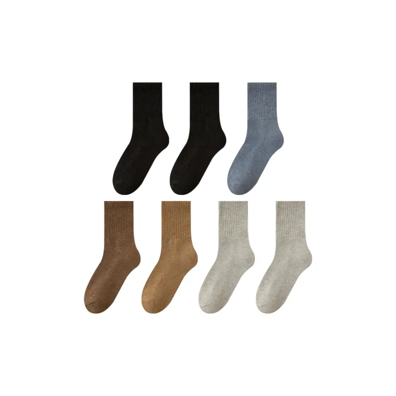 MIIOW Mid Calf Socks Unisex 7 Pack-0