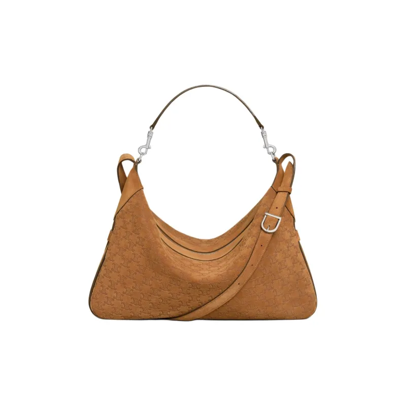 CELINE Romy Collection Calfskin Shoulder Bag Portable Crossbody Bag Shoulder Bag Women's Brown-2
