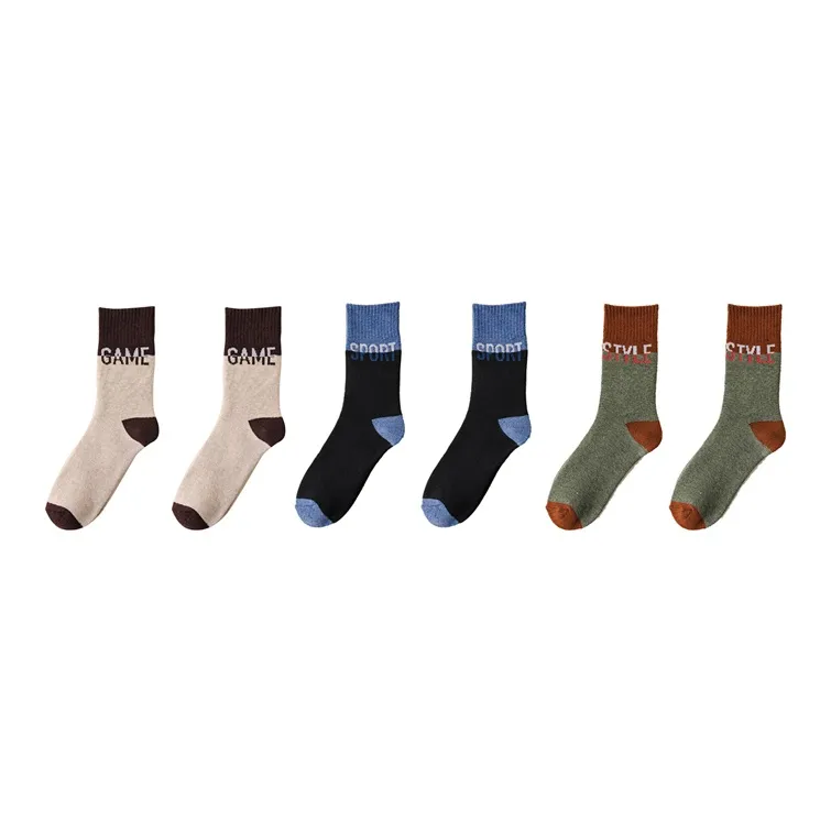 YUZHAOLIN Mid Calf Socks Men's Multi double Loading-22