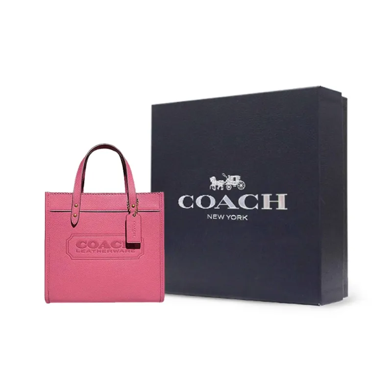 COACH Field Cow Leather Tote Bag Shopping Bag Handbag Shoulder Bag Crossbody Bag Small Size Women's Pink-8