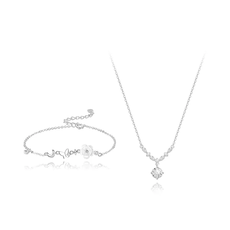 KUMET Sterling Silver Bracelets Women's Couple Birthday Gift For Anniversary-5