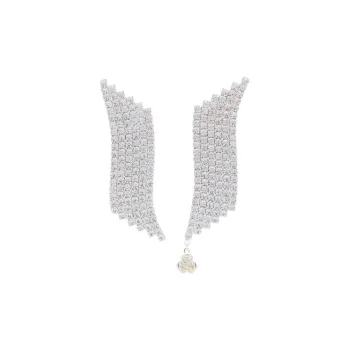 Magda Butrym Rose Charm Embellished Wave Earrings