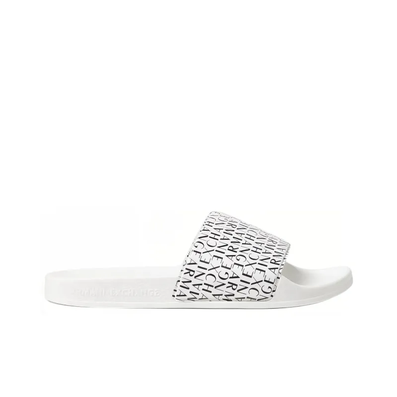 ARMANI EXCHANGEAE Slide Slippers Men's White-1