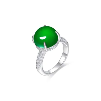 Grace Chalcedony Jade Rings Women's