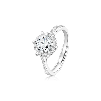 Lao Feng Xiang S925 Silver Rings Women's