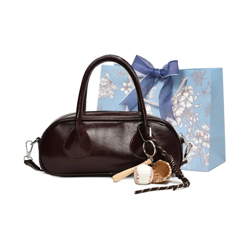 REDOO PU One Shoulder Handbags Women's White Black/Burgundy/Light Brown-11