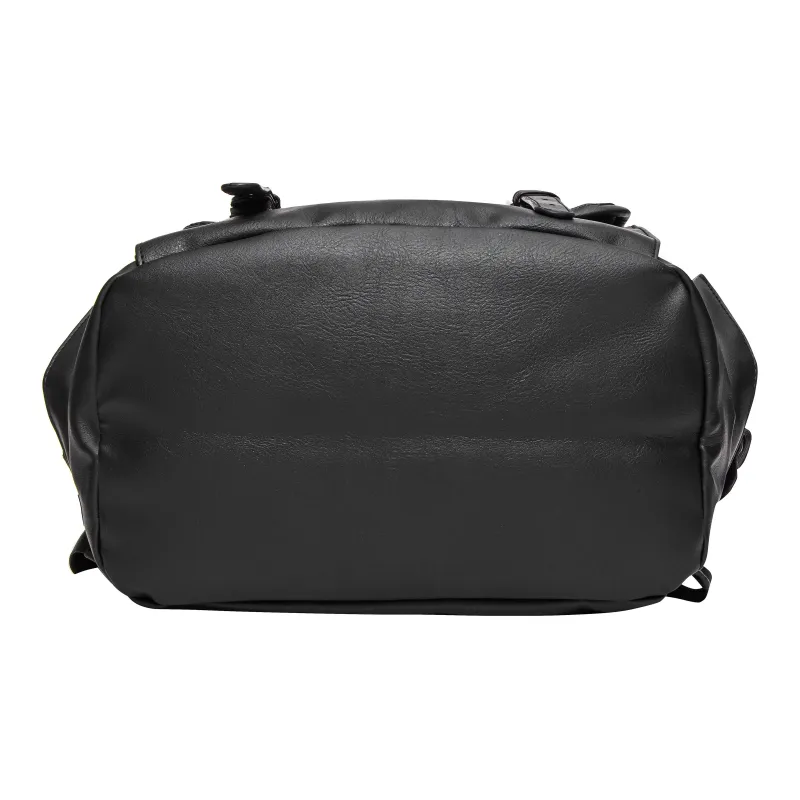 KONADCT Oxford/PU 17 Inch Backpack Large Size Unisex Black/Monogram-17