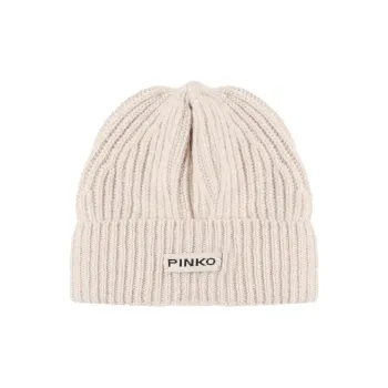 PINKO Logo Patch Knitted Beanie