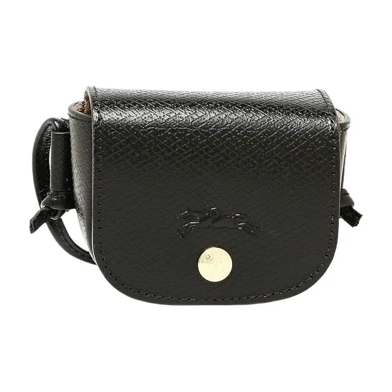 LONGCHAMP Cow Leather One Shoulder Crossbody Coin Purse Regular Women's Black-3