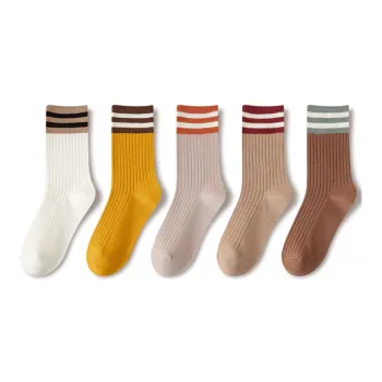 JIAZINI Mid Calf Socks Women's 5 Pack