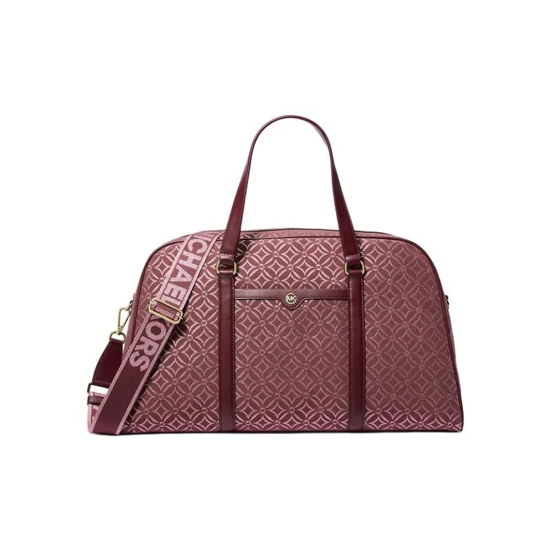 MICHAEL KORS Jet Set Travel Polyester One Shoulder Crossbody Portable Travel Bag Extra Large Women's Ox Blood Color-0