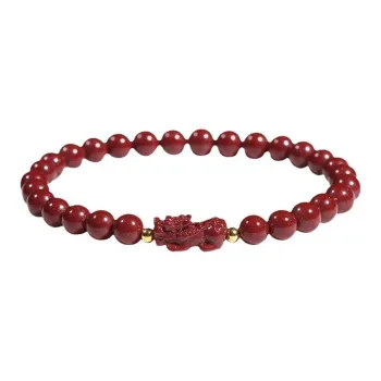 Bubble Scallops Reconstructed Cinnabar Bracelets Unisex