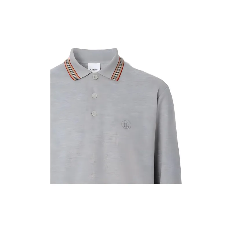 Burberry FW22 Polo Shirt Men's Gray-4