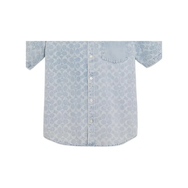 COACH SS22 Shirt Men's Light Blue-4