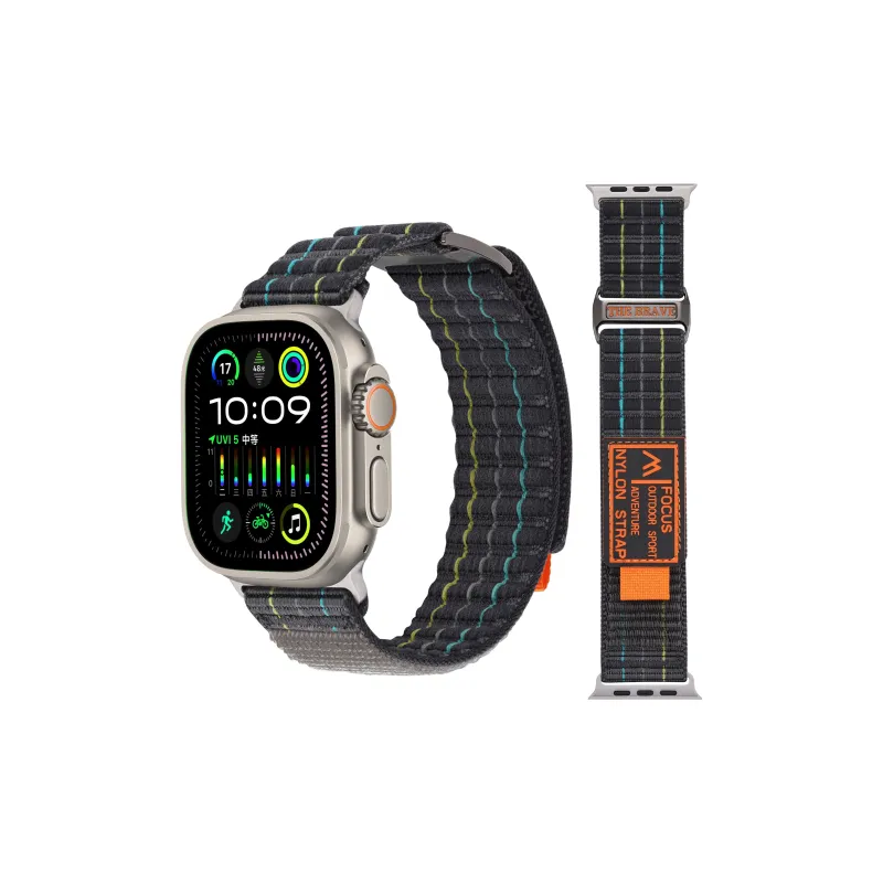 IKYOU Apple Compatibility Watch Band Canvas Material-6