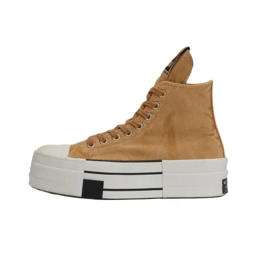 Converse x Rick Owens DRKSHDW High Top Canvas Shoes Unisex Brown