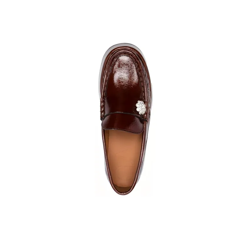 GANNI Platform Shoes Women's Brown-4