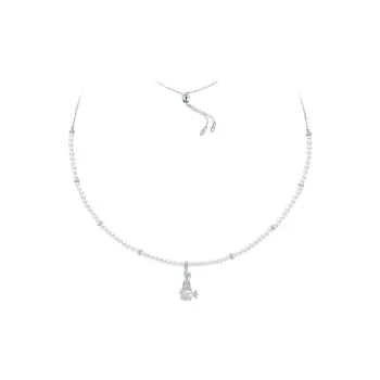 BABYBEI 925 Sterling Silver Pearl Chinese Zodiac Cute And Delicate Creative Niche Design Collarbone Chain Women's