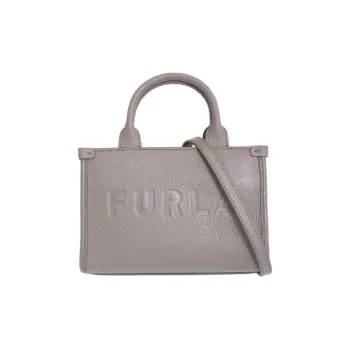 Furla Leather Shoulder Bag, Crossbody Bag, Handbag Women's Gray