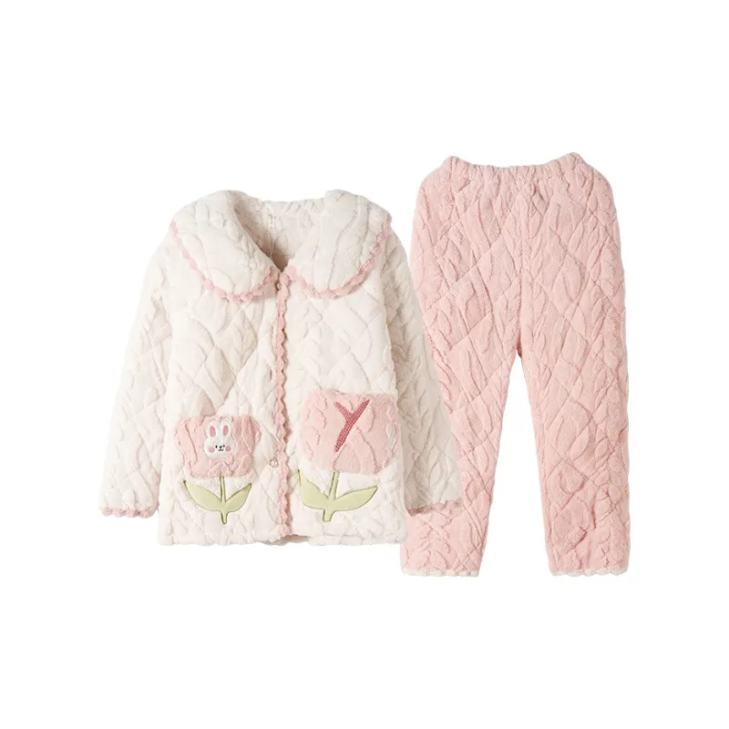 CAIHENGTONG Pajama Set Women's Apricot Pink-0