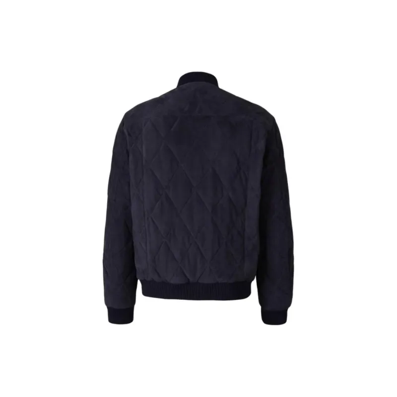 Canali Quilted Suede Bomber Jacket-1