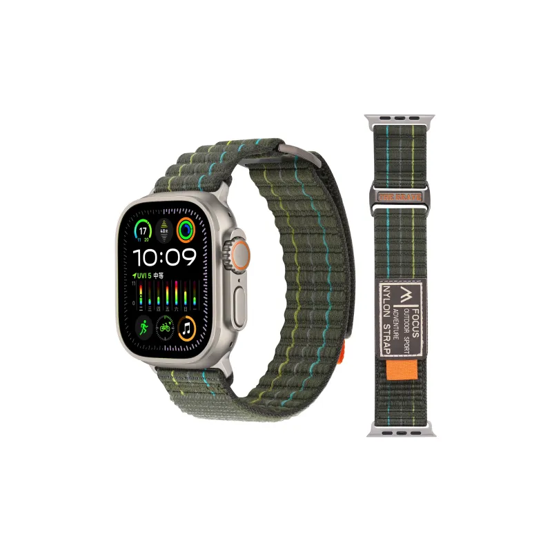 IKYOU Apple Compatibility Watch Band Canvas Material-2