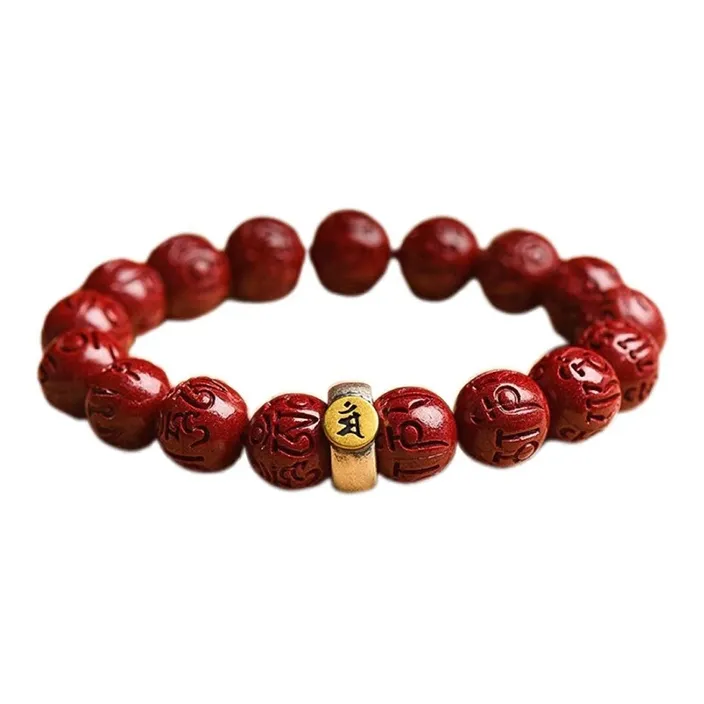 Bubble Scallops Cinnabar Jade Bracelets Unisex-2