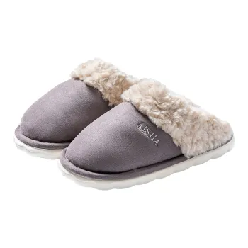 Foot Recreation Winter Home Warm Fuzzy Velvet Indoor Platform Home Cotton Slippers Home Slippers