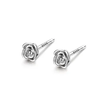 GIFT&CO S999 Fine Silver Stud Earrings Women's Gold/Gold