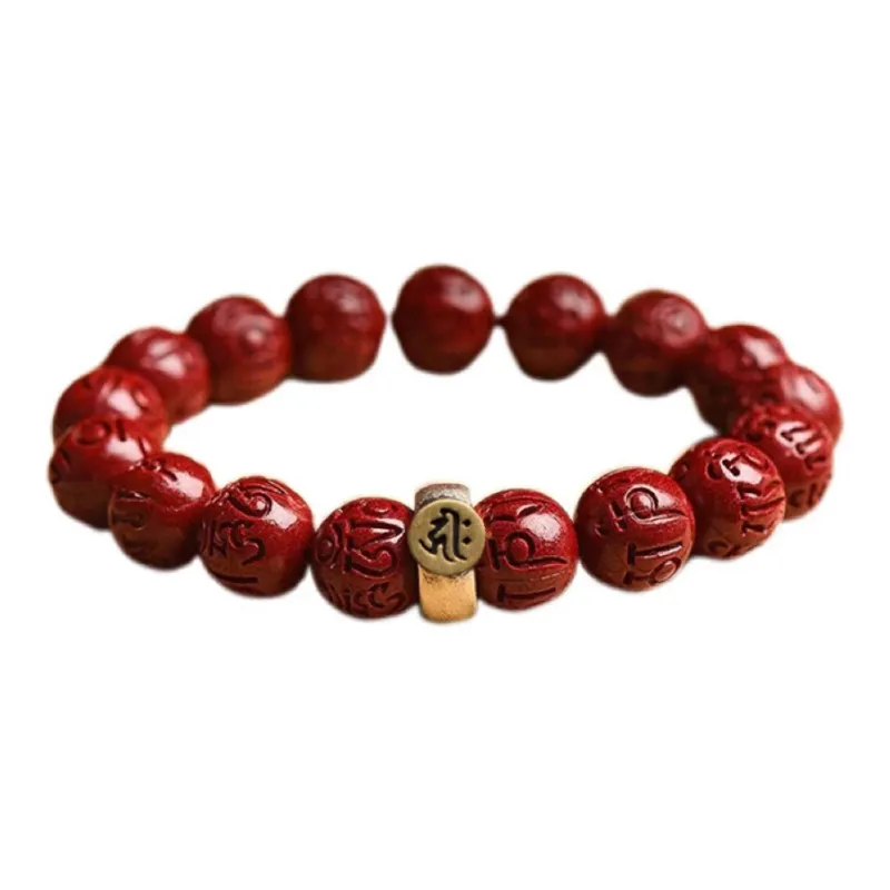 Bubble Scallops Cinnabar Jade Bracelets Unisex-11
