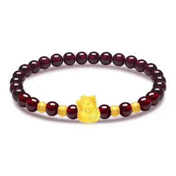 HAPPY BEAN Gold Bracelet Women's