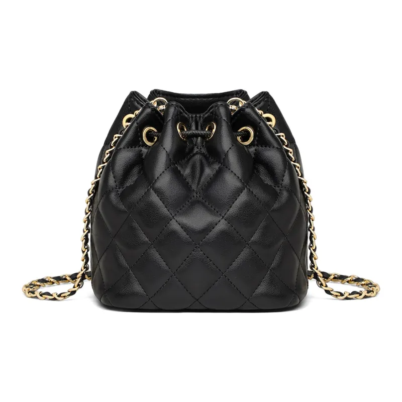 MILLIE'S Cow Leather Shoulder Bag Crossbody Bag Regular Women's Ecru/Black-7