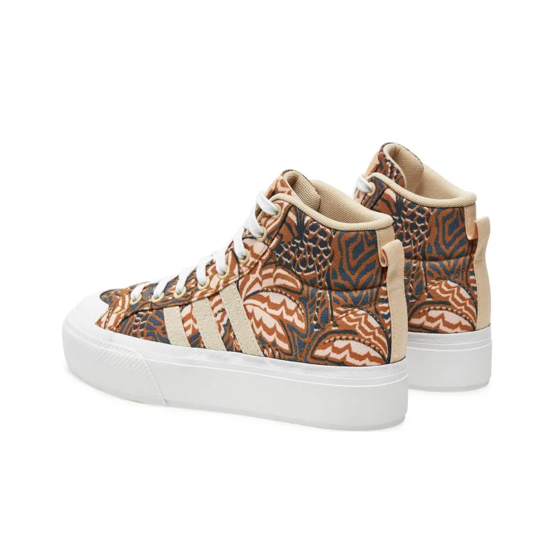 Adidas BRAVADA 2.0 Anti Slip Wear Resistant Mid Top Skateboard Shoes Women's Brown-3
