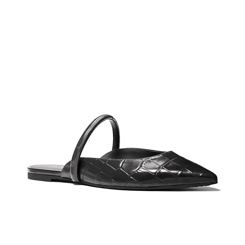 MICHAEL KORS Jessa Slip-Resistant Wrap-toe Slippers Women's Black-3